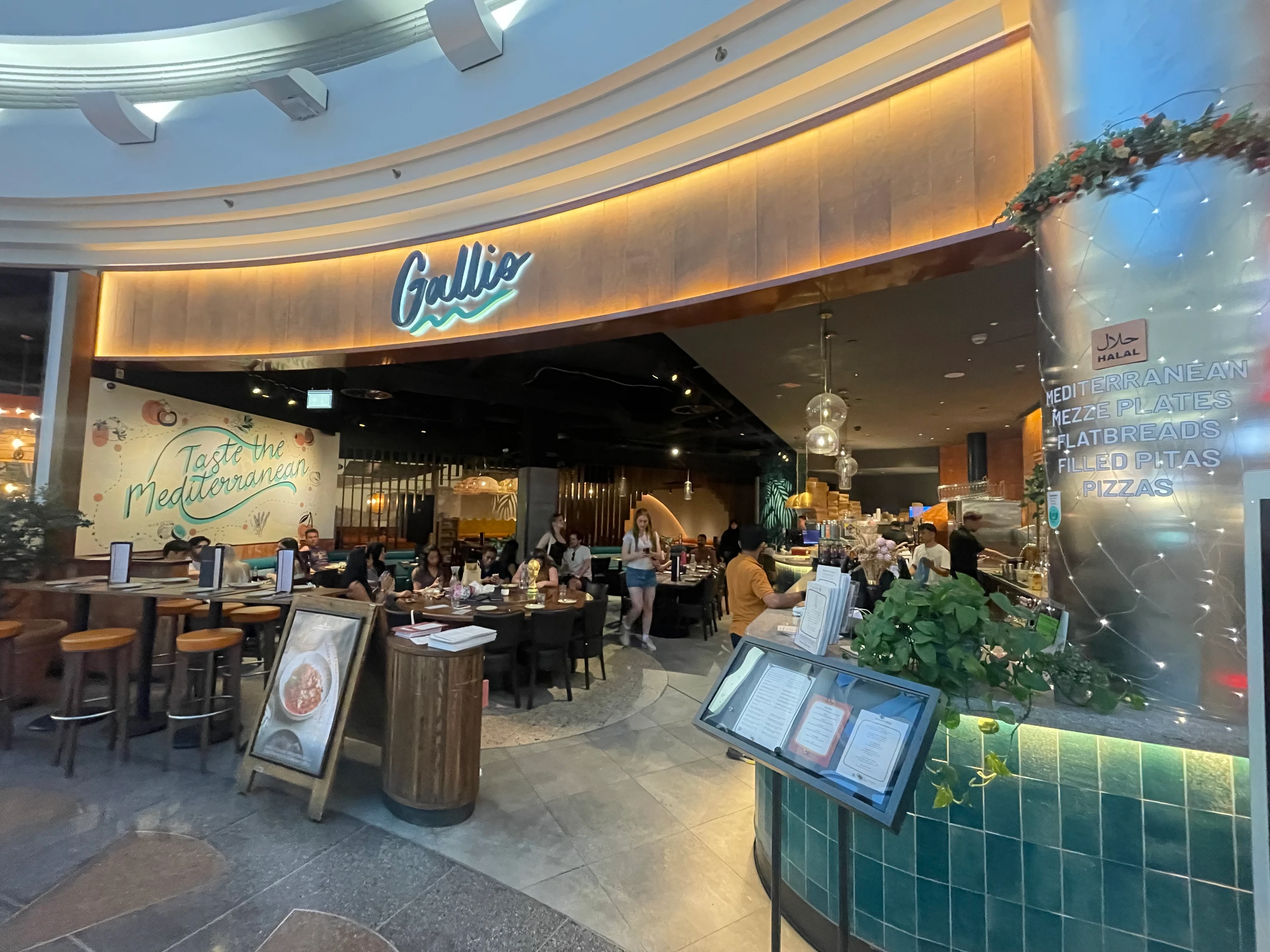 Gallio Mediterranean restaurant in Canary Wharf